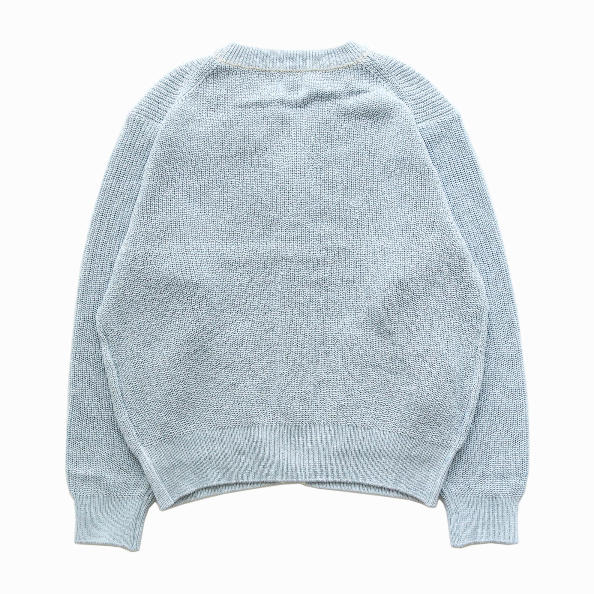 RIB CARDIGAN #SAX [AL23S-KN02]