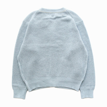 RIB CARDIGAN #SAX [AL23S-KN02]