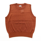 OPENWORK KNIT VEST #BROWN [AL23S-KN03]