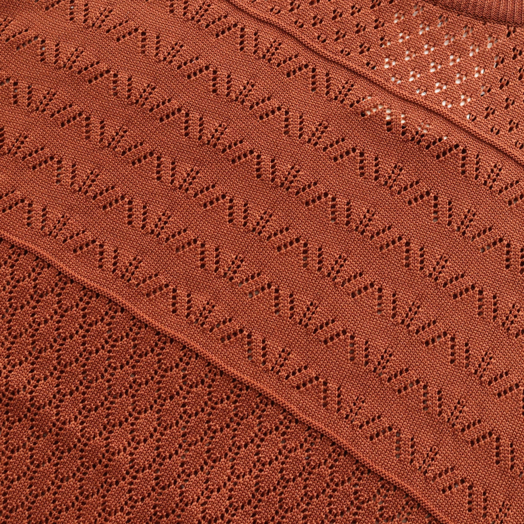 OPENWORK KNIT VEST #BROWN [AL23S-KN03]