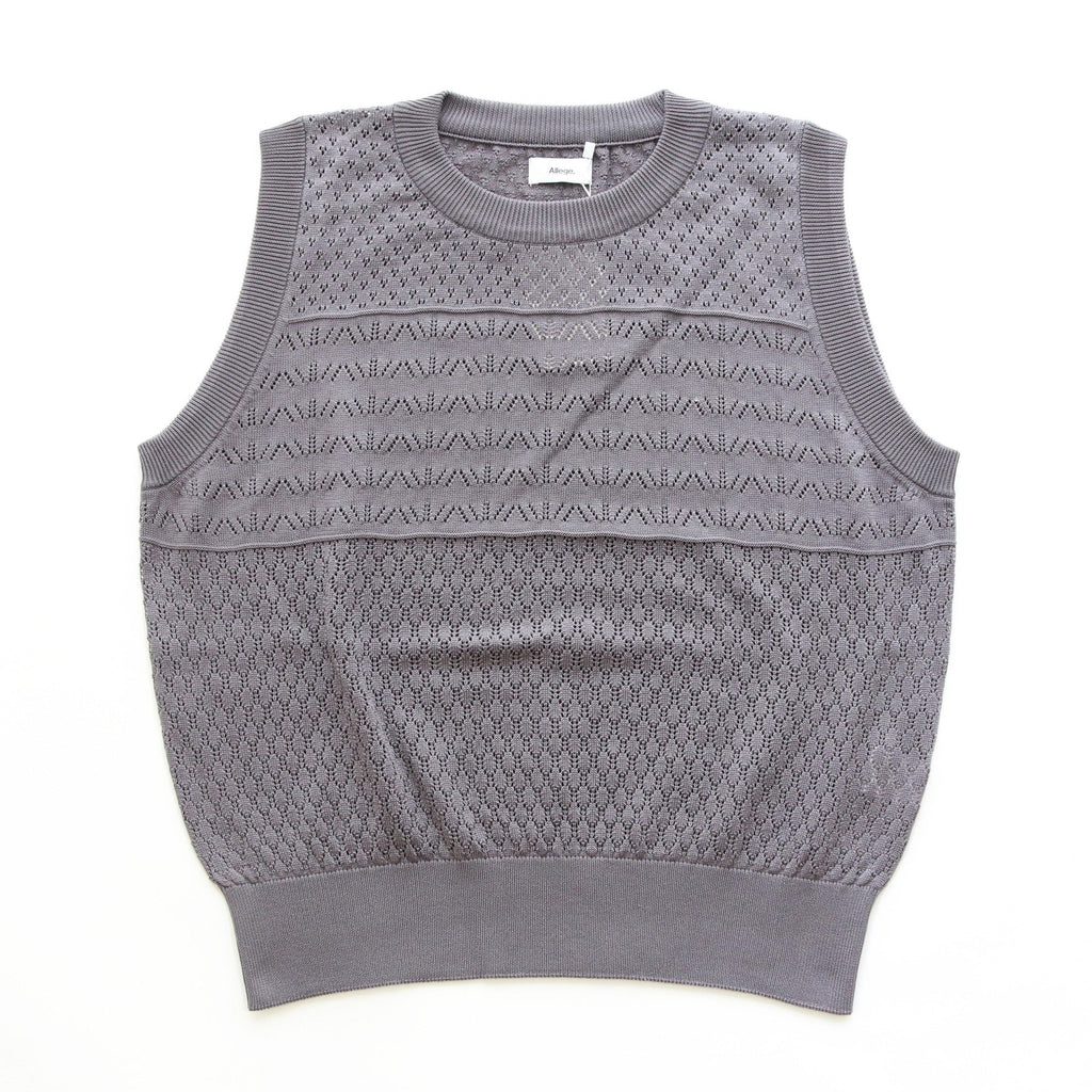 OPENWORK KNIT VEST #GRAY [AL23S-KN03]