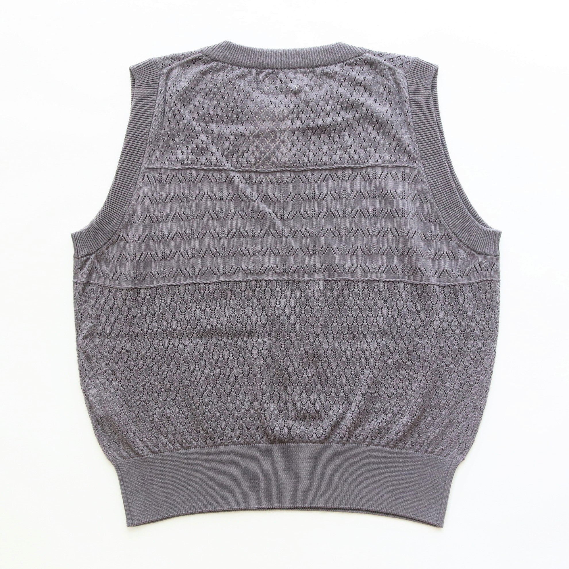 OPENWORK KNIT VEST #GRAY [AL23S-KN03]