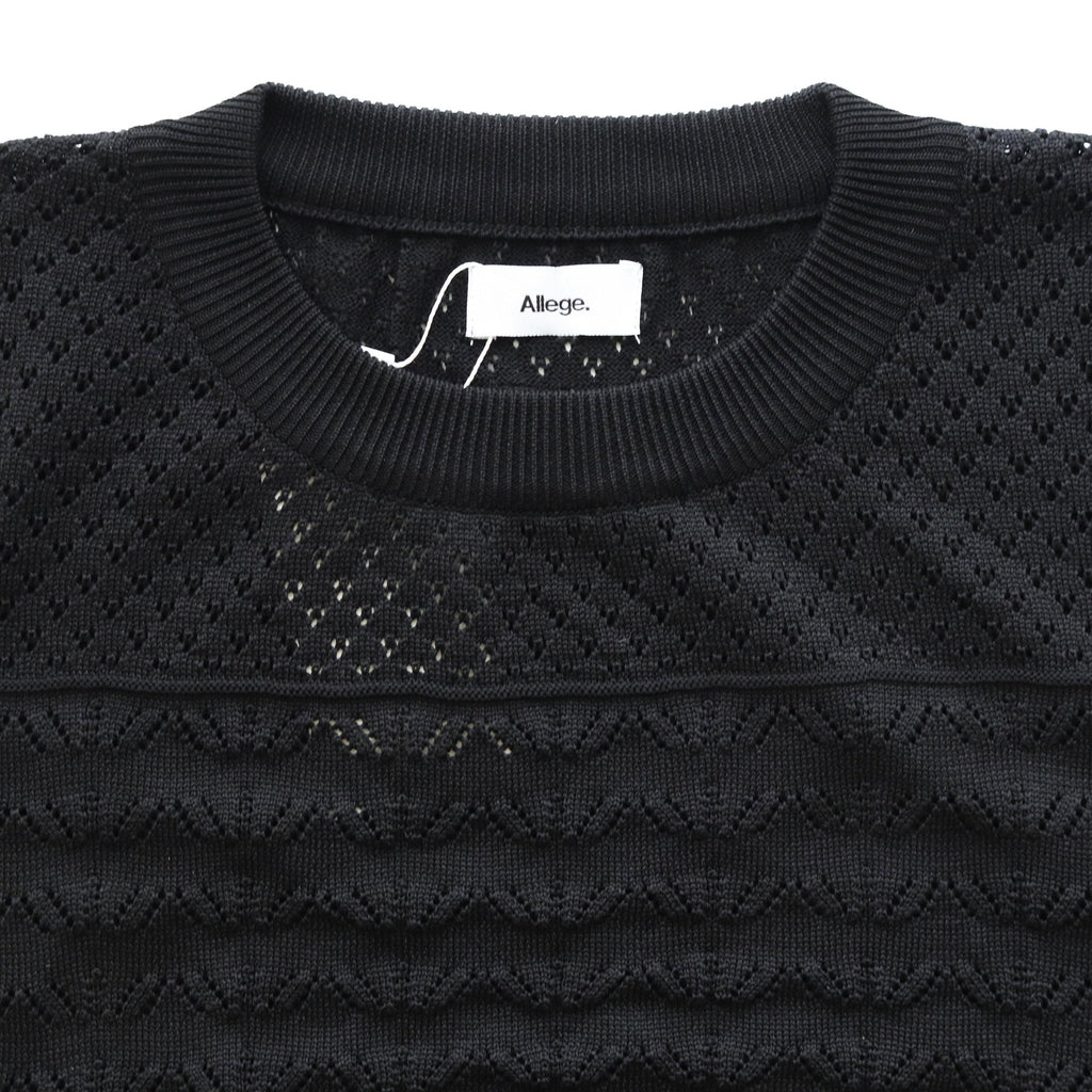 OPENWORK KNIT VEST #BLACK [AL23S-KN03]