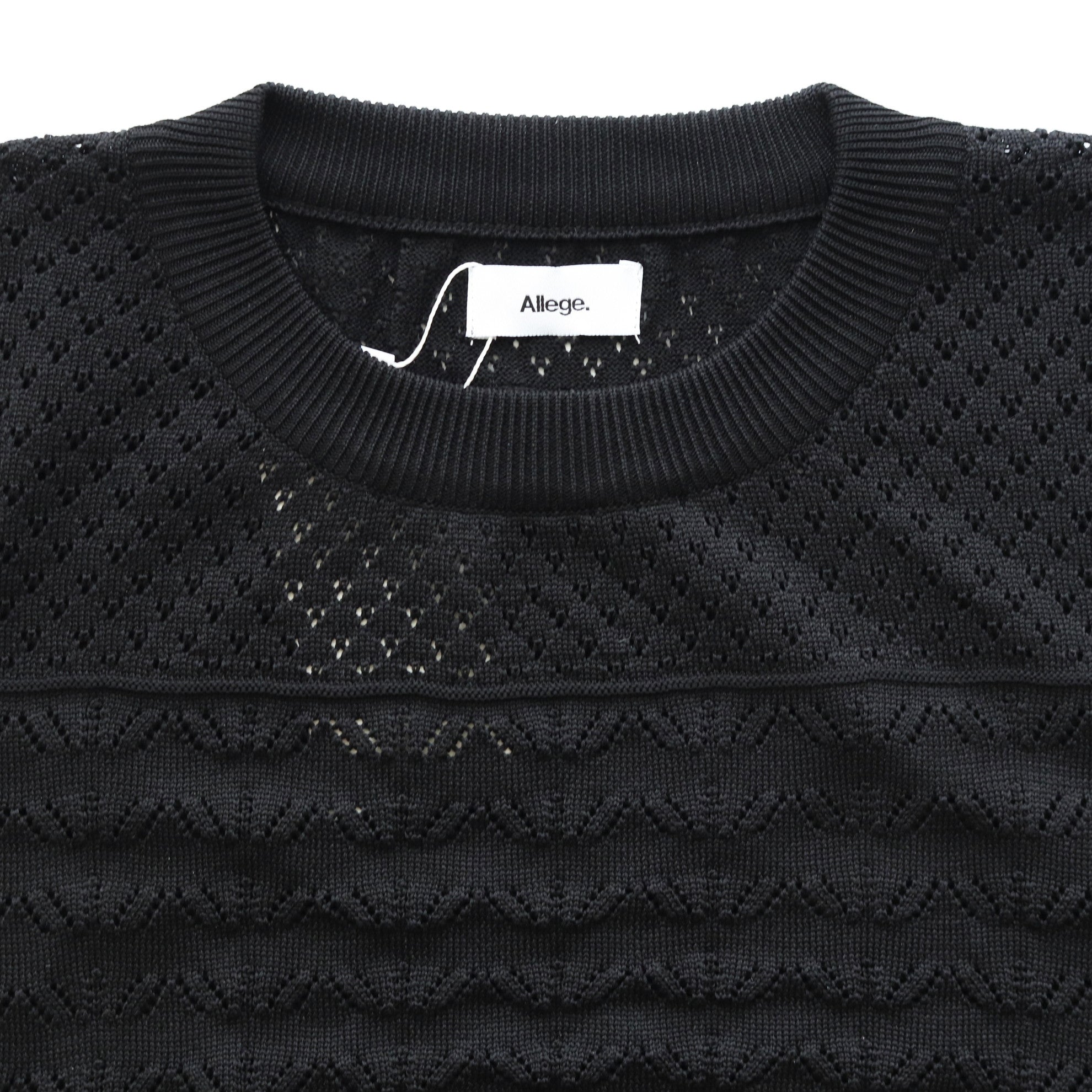 OPENWORK KNIT VEST #BLACK [AL23S-KN03]