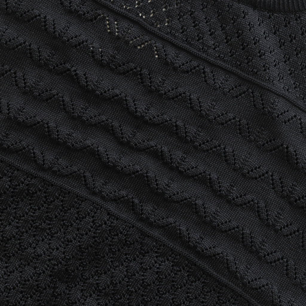 OPENWORK KNIT VEST #BLACK [AL23S-KN03]