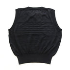 OPENWORK KNIT VEST #BLACK [AL23S-KN03]