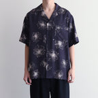 HAWAIIAN H/S SHIRT #BLACK/CREAM [TI4009]